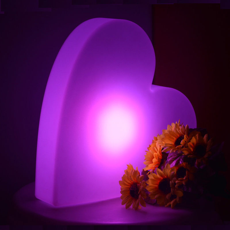 プラスチックのプール ライト,LED ハートライト 色の変わる 充電可能