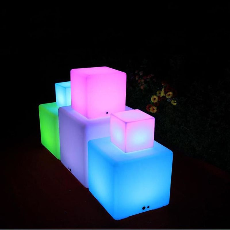 IP65 防水 屋外 LED キューブ ライト ガーデン 便座の 16 色 変化