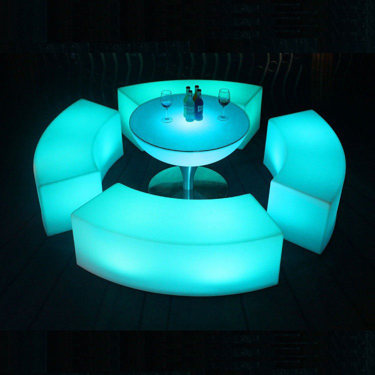 色の変更 リチャージ可能 LED 家具 LED カーブベンチ座席