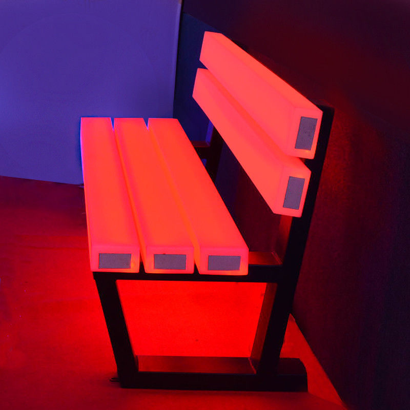 16色 プラスチック 照明 LED 家具 屋外 庭 ベンチ