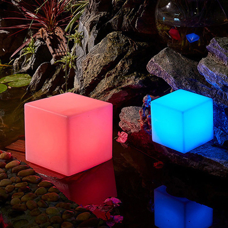 リモコン LED キューブ ナイトライト RGB 色の変更 バッテリー 充電可能