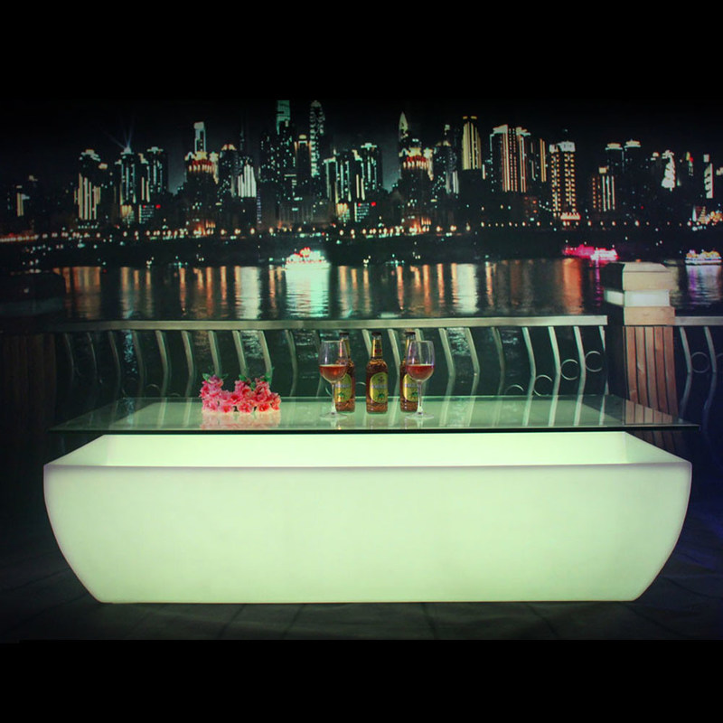 色の変化 リチャージ可能なプラスチックLEDライトアップバーテーブル
