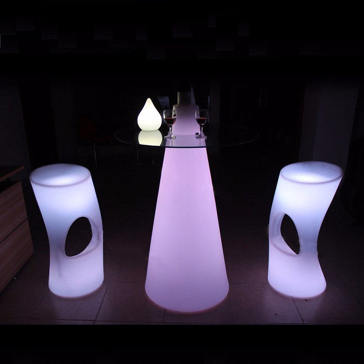 パーティーのための充電可能なカラーLEDライトアップコクテルテーブル
